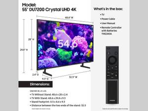 Picture of Samsung Crystal UHD DU7200 55" TV