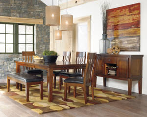 Picture of Ralene Dining Table, 4 Chairs & Bench