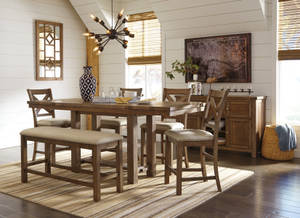 Picture of Moriville Counter Height Dining Bench
