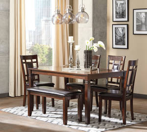 Picture of Bennox Dining Table, 4 Chairs & Bench