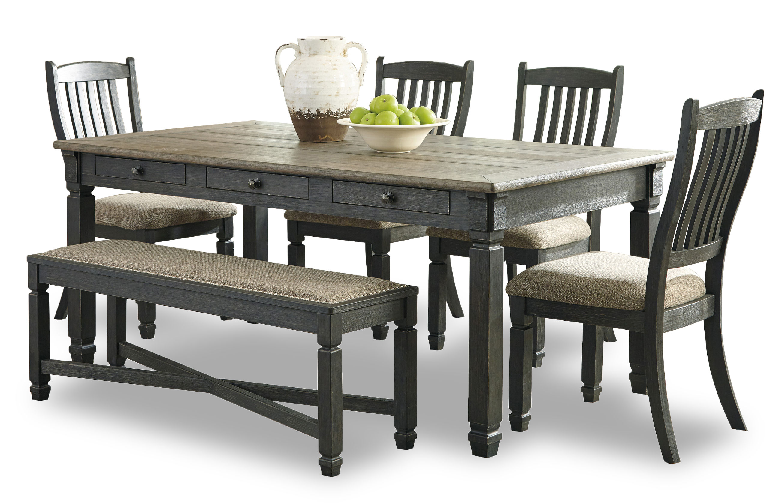 Picture of Tyler Creek Dining Table, 4 Chairs & Bench