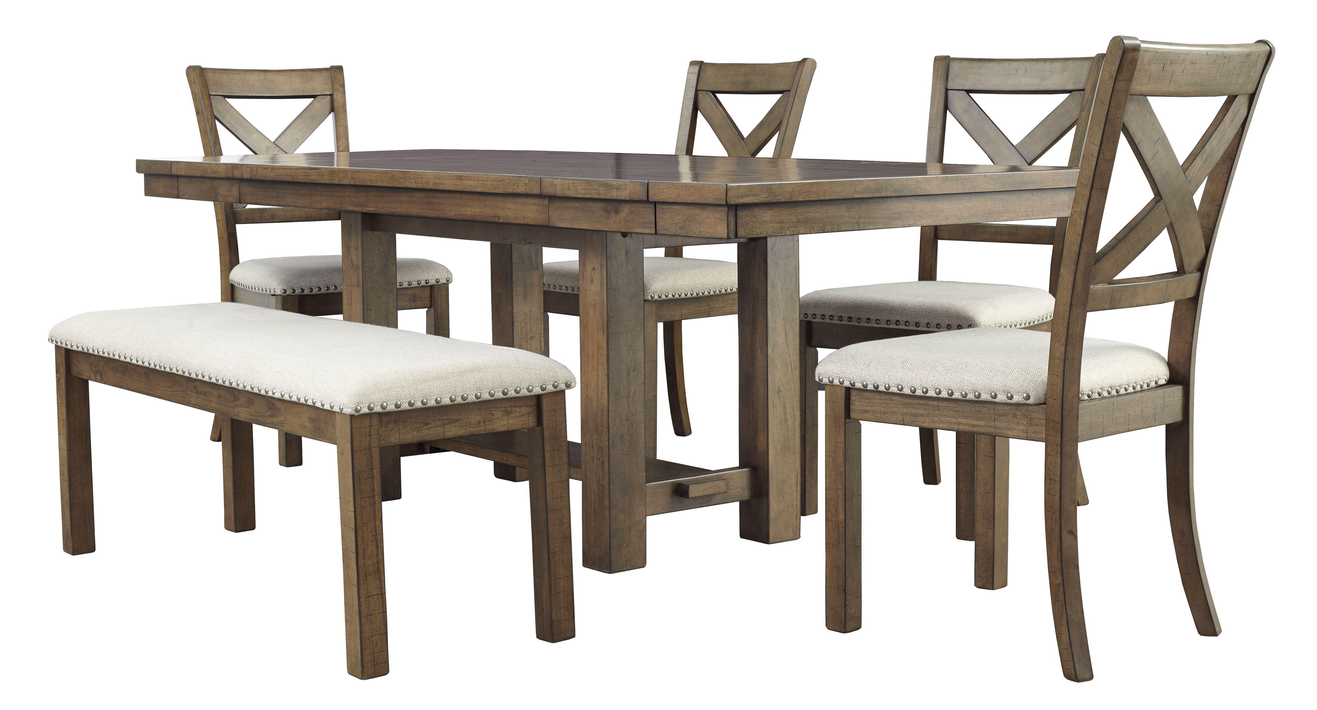 Picture of Moriville Dining Table, 4 Chairs & Bench