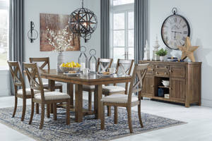 Picture of Moriville Dining Table, 4 Chairs & Bench