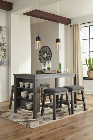 Picture of Caitbrook Counter Height Dining Table & 4 Stools