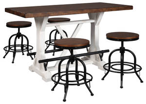 Picture of Valebeck Counter Height Dining Table & 4 Stools