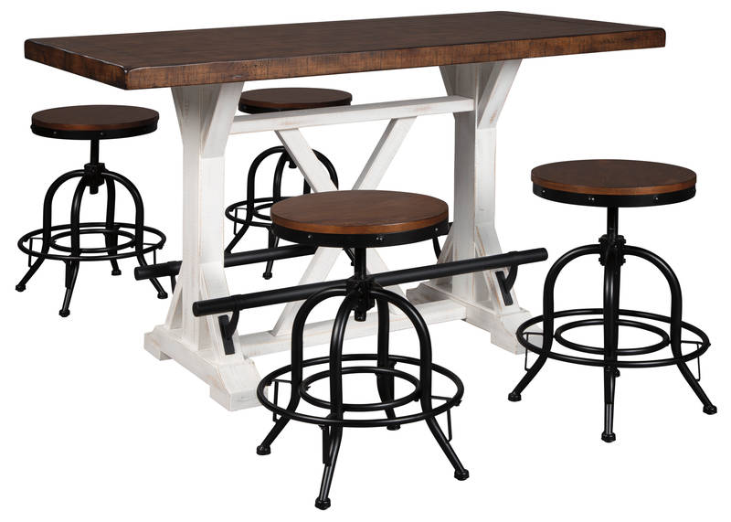 Picture of Valebeck Counter Height Dining Table & 4 Stools