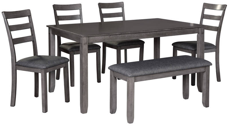 Picture of Bridson Dining Table, 4 Chairs & Bench