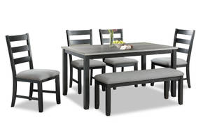 Picture of Martin Dining Table, 4 Chairs & Bench