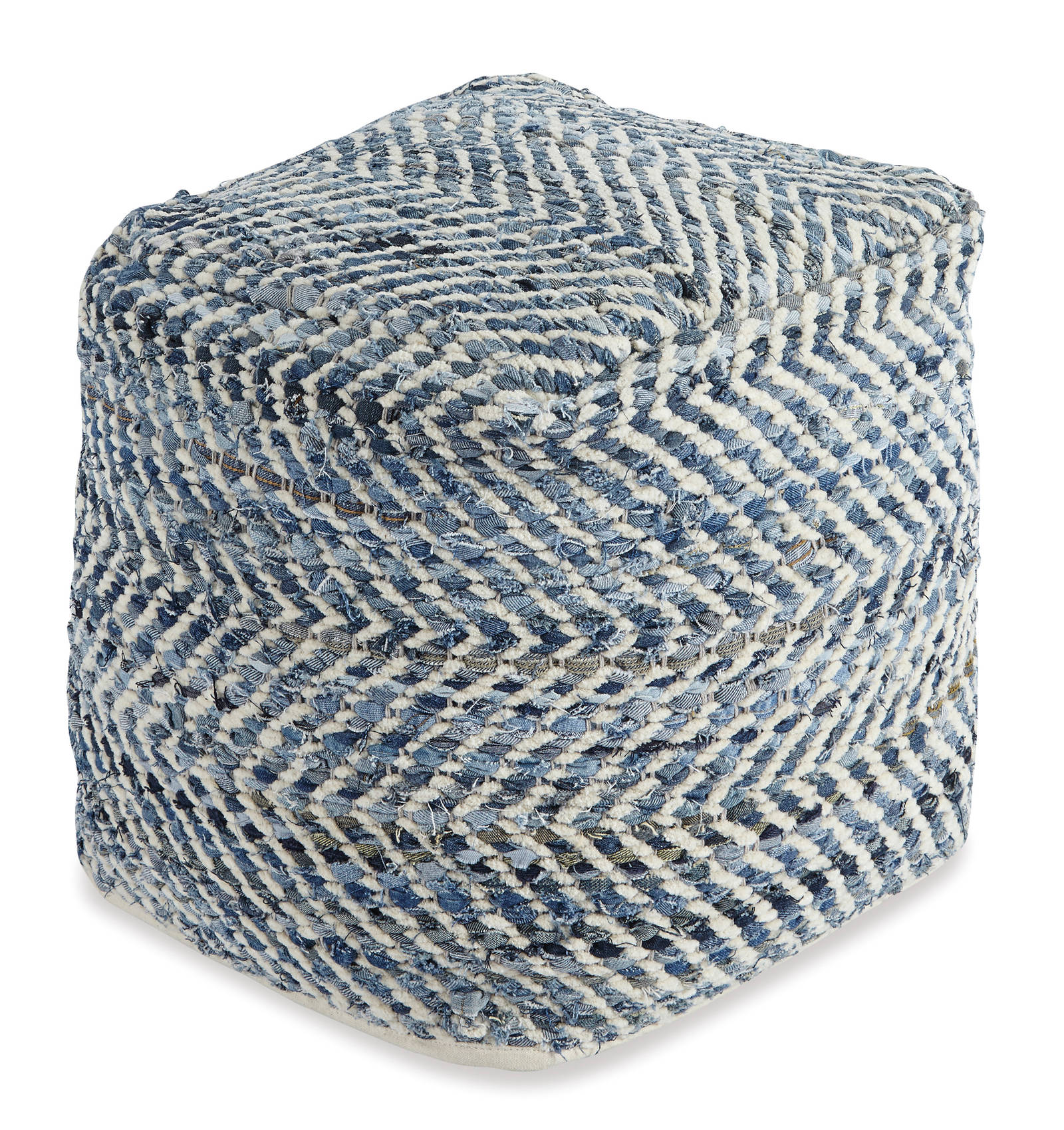 Picture of Chevron Pouf Ottoman