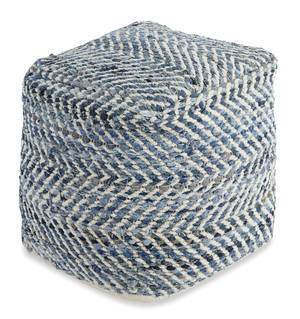 Picture of Chevron Pouf Ottoman