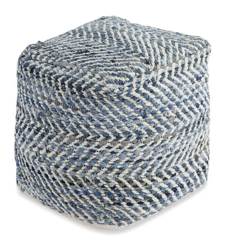 Picture of Chevron Pouf Ottoman