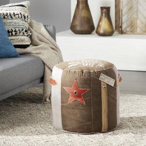 Picture of Canvas Round Star Pouf