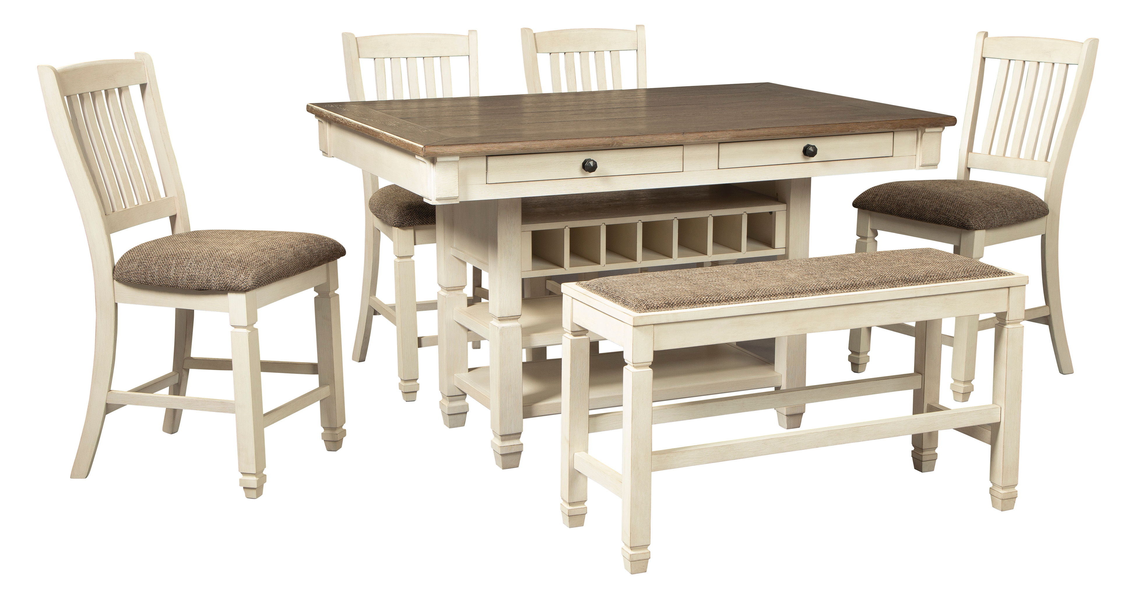 Picture of Bolanburg Counter Height Dining Table, 4 Stools & Bench