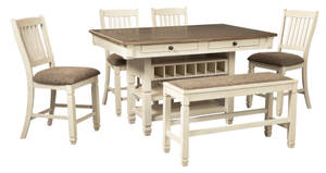 Picture of Bolanburg Counter Height Dining Table, 4 Stools & Bench