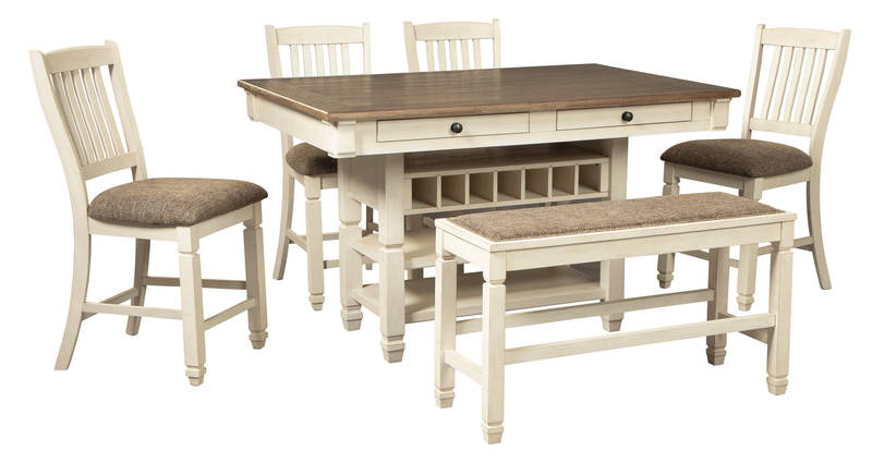 Picture of Bolanburg Counter Height Dining Table, 4 Stools & Bench