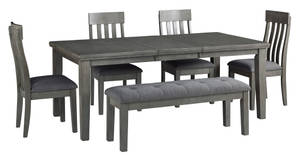 Picture of Hallanden Dining Table, 4 Chairs & Bench