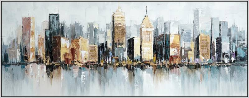 Picture of Framed Cityscape Canvas Wall Art