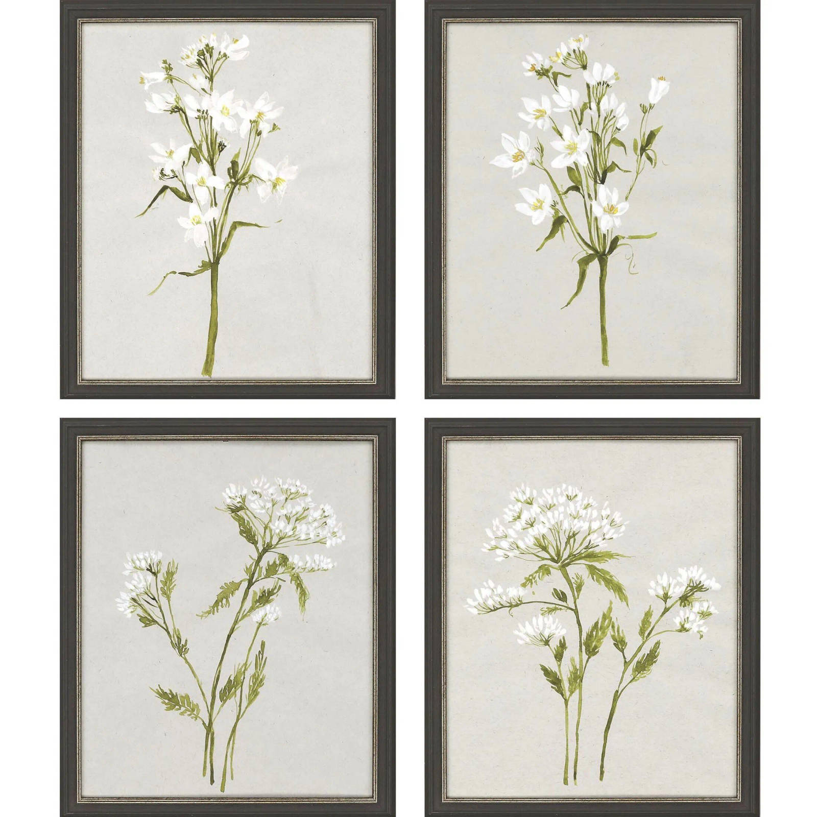 Picture of White Field Flowers Wall Art Set