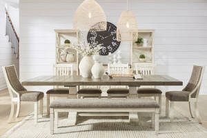 Picture of Bolanburg Dining Table, 6 Chairs & Bench