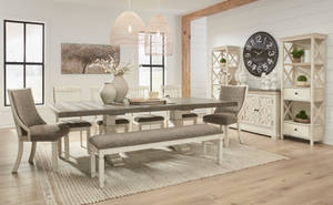 Picture of Bolanburg Dining Table, 6 Chairs & Bench