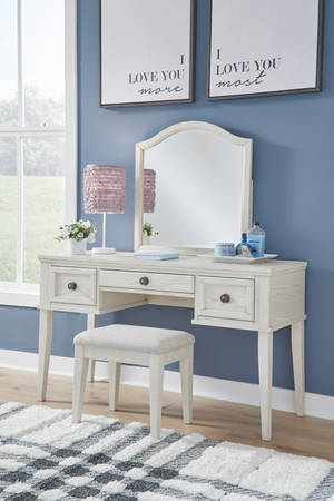 Picture of Robbinsdale Mirrored Vanity with Stool