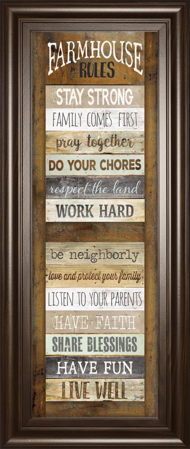 Picture of Farmhouse Rules Wall Art