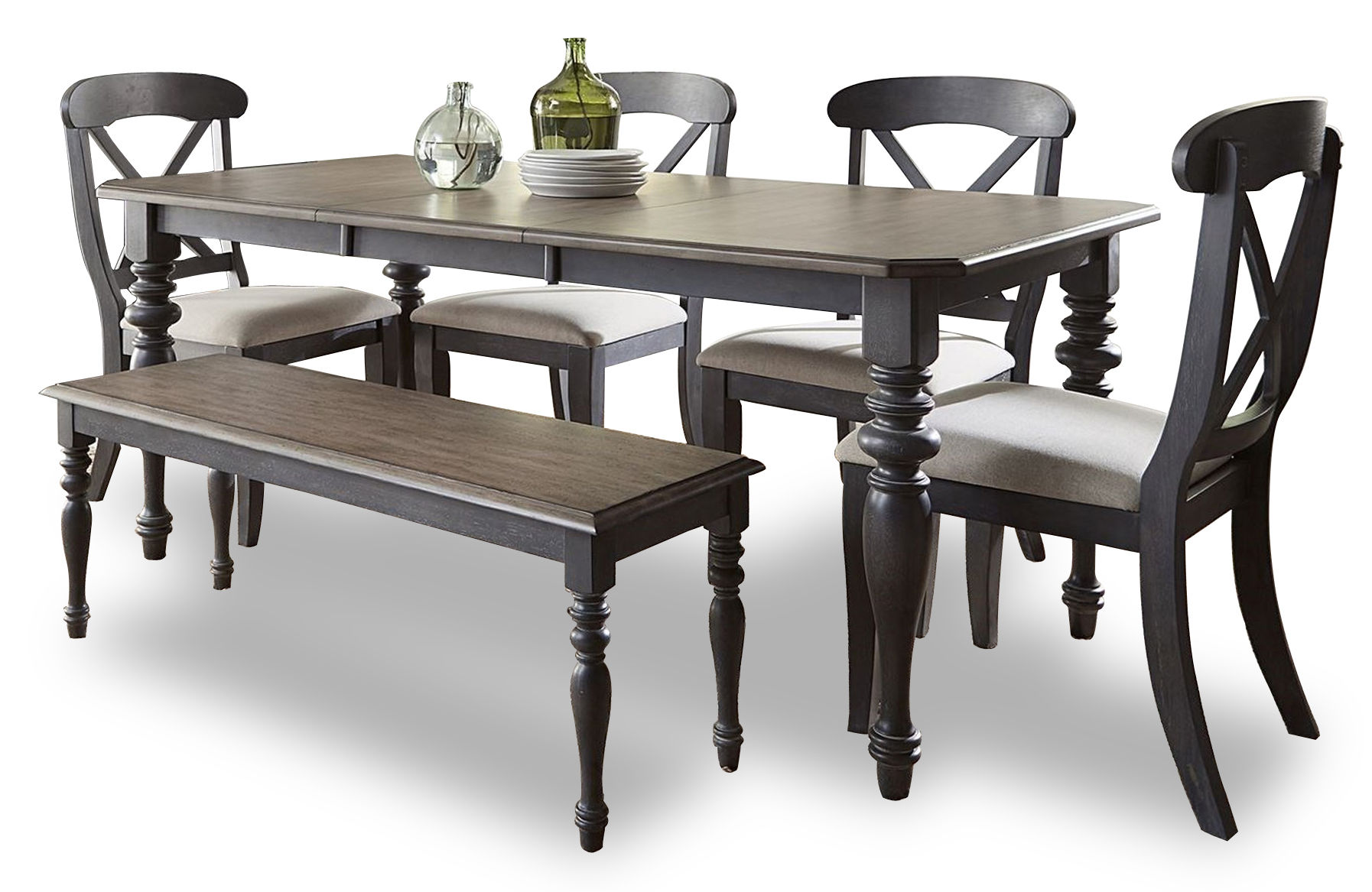 Picture of Ocean Isle Dining Table, 4 Chairs & Bench