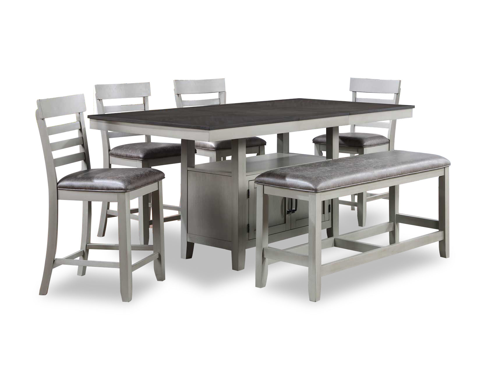 Picture of Hyland Counter Height Table, 4 Stools & Bench