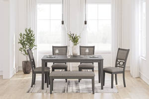 Picture of Wrenning Dining Table, 4 Chairs & Bench