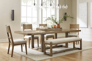 Picture of Cabalynn Dining Table, 4 Chairs & Bench