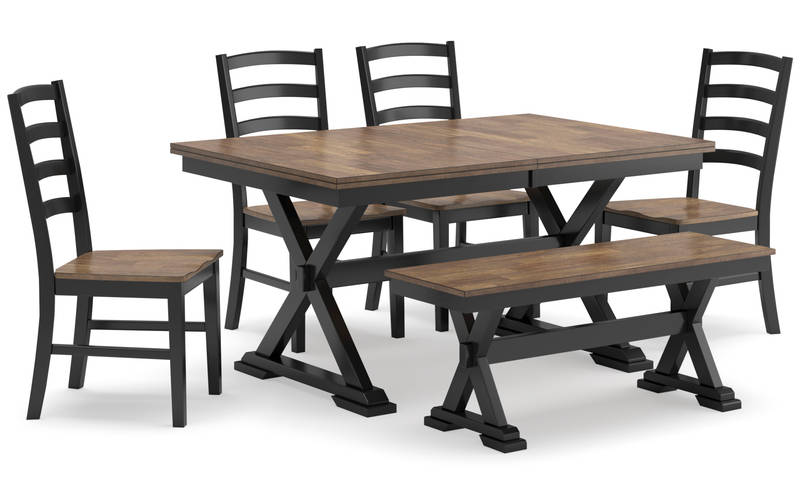 Picture of Wildenauer Dining Table, 4 Chairs & Bench