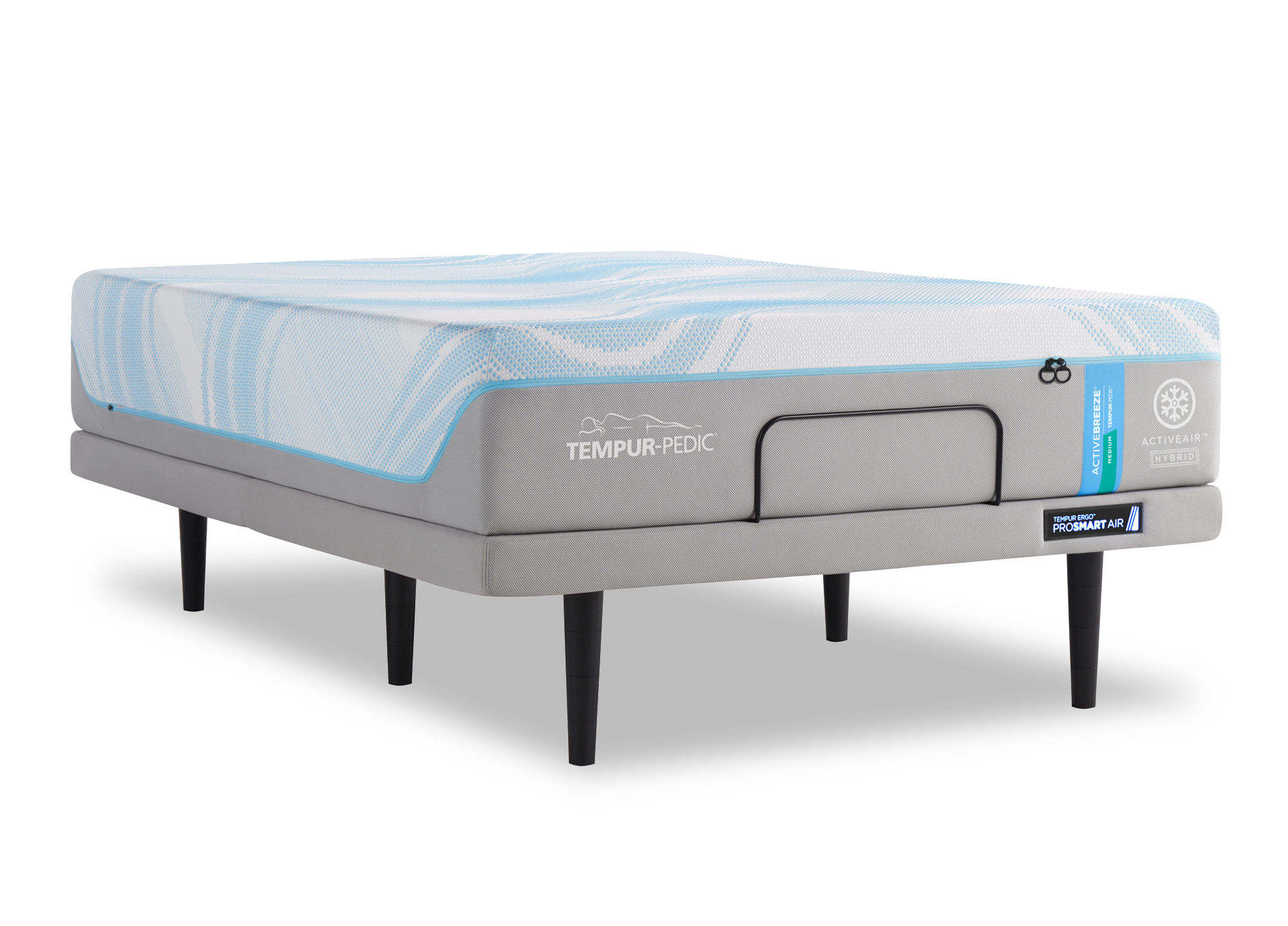 Picture of ActiveBreeze 2.0 Medium Hybrid Twin XL Mattress & ProSmart Air Adjustable Base