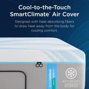 Picture of ActiveBreeze 2.0 Medium Hybrid Split King Mattress & ProSmart Air Adjustable Base