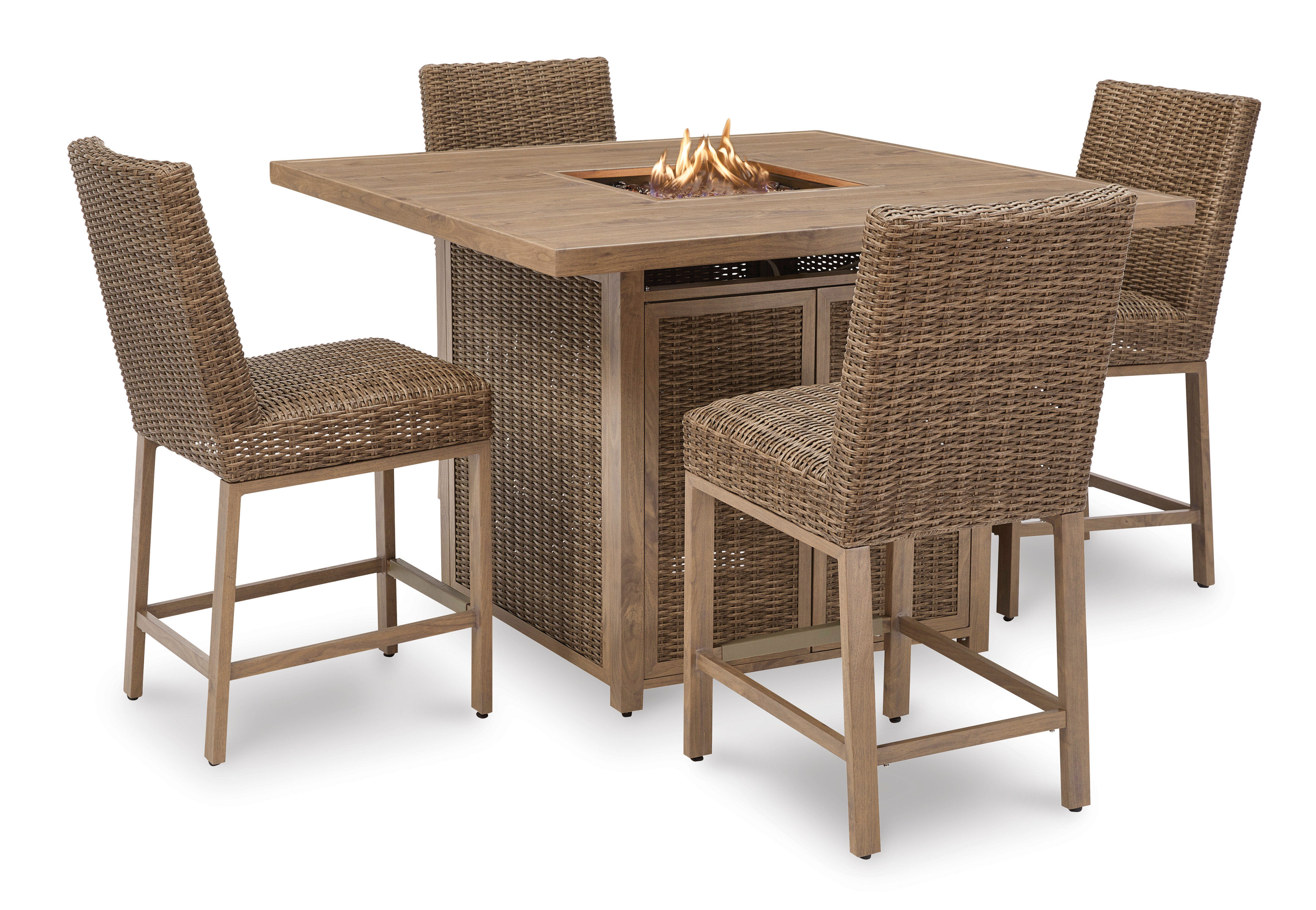 Picture of Walton Bridge Outdoor Fire Pit & 4 Stools