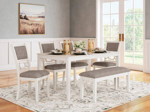 Picture of Erinberg Dining Table, 4 Chairs & Bench