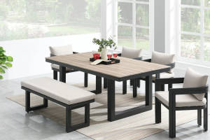 Picture of Costa Outdoor Table, 4 Chairs & Bench