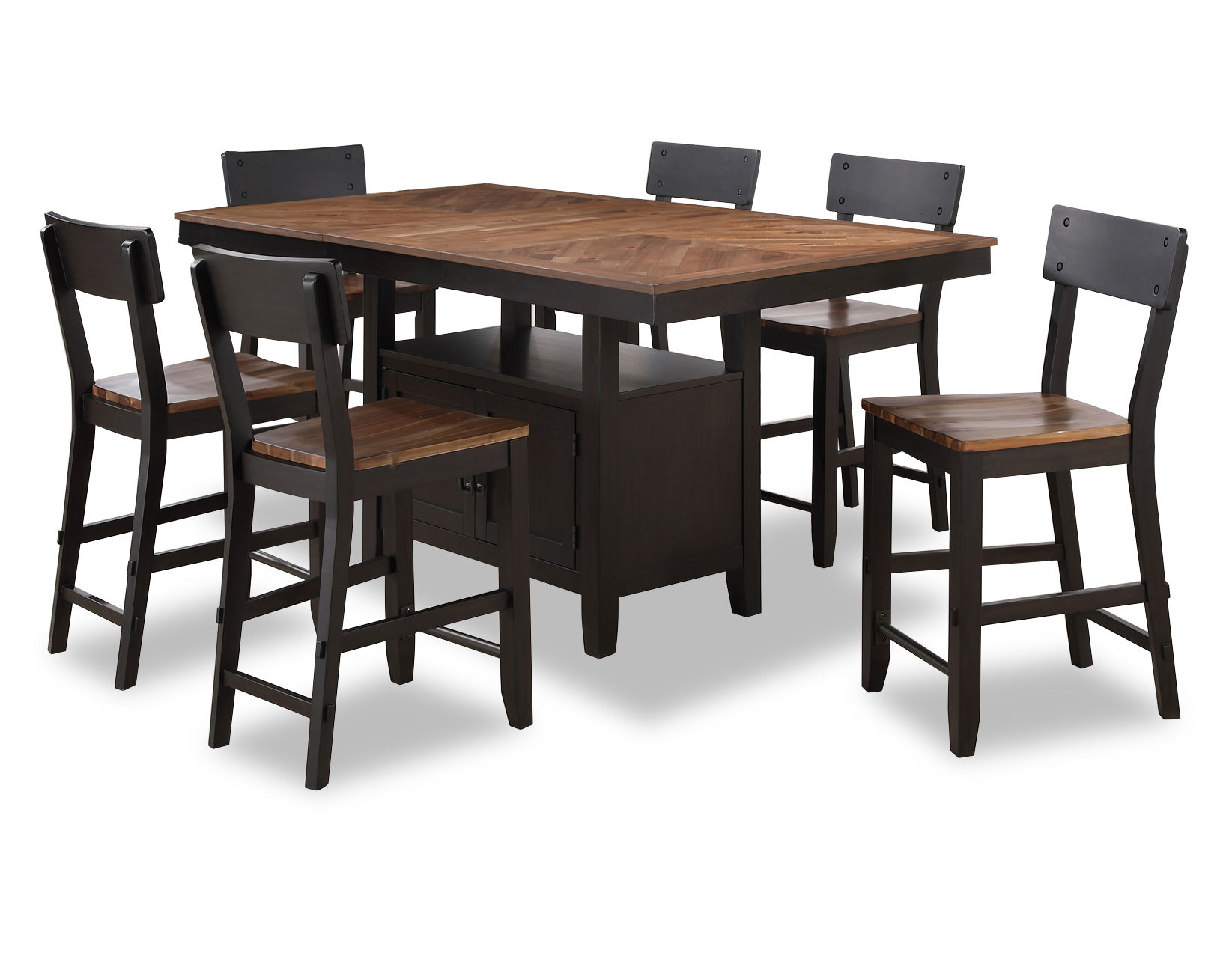 Picture of Bermuda Counter Height Dining Table & 6 Stools